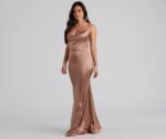 Nala Cowl Neck Satin Dress - Image 11