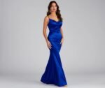 Nala Cowl Neck Satin Dress - Image 15