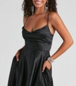 Winslow Formal Satin Lace-Up Dress - Image 17