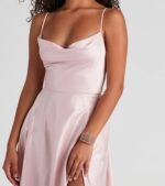Winslow Formal Satin Lace-Up Dress - Image 21