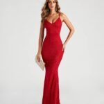 Rachel Formal Glitter Lace-Up Dress