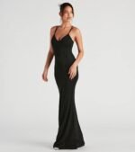 Rachel Formal Glitter Lace-Up Dress - Image 7