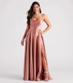 Winslow Formal Satin Lace-Up Dress - Image 22