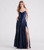 Winslow Formal Satin Lace-Up Dress - Image 26