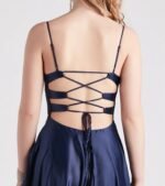 Winslow Formal Satin Lace-Up Dress - Image 29
