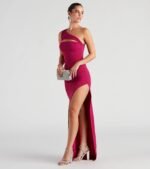 Mayven One-Shoulder Cutout Slit Formal Dress - Image 6