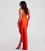 Arabella High Slit Cowl Neck Dress - Image 15