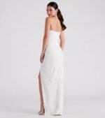Whittney Formal Crepe A-Line Dress - Image 2