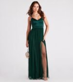 Haisley Formal Tulle And Satin Dress - Image 19