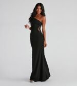 Mara Crepe One Shoulder Gown - Image 3