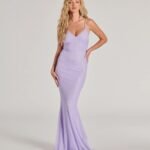 Linda Formal Glitter Ruffled Dress