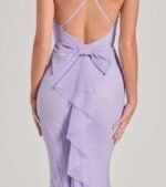 Linda Formal Glitter Ruffled Dress - Image 3