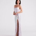 Edlyn Sequin Laceup Mermaid Formal Dress