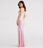 Lyla Formal One-Shoulder Sequin Dress - Image 19