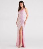 Lyla Formal One-Shoulder Sequin Dress - Image 20