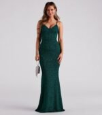 Rachel Formal Glitter Lace-Up Dress - Image 17