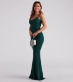 Rachel Formal Glitter Lace-Up Dress - Image 19