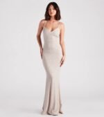 Rachel Formal Glitter Lace-Up Dress - Image 21