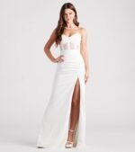 Alexia Formal High Slit Illusion Dress - Image 5