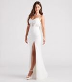 Alexia Formal High Slit Illusion Dress - Image 7
