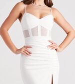 Alexia Formal High Slit Illusion Dress - Image 8
