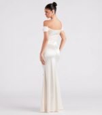 Valencia Formal Off-The-Shoulder Wrap Dress - Image 2