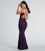 Rachel Formal Glitter Lace-Up Dress - Image 26
