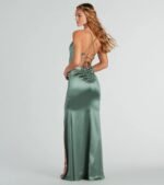 Bristol Formal Satin Lace-Up Dress - Image 2