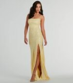 Kimber High Slit Floral Sequin Mermaid Dress - Image 4