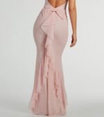 Linda Formal Glitter Ruffled Dress - Image 15