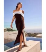 Verona Off-The-Shoulder Bow Back Velvet Formal Dress - Image 5