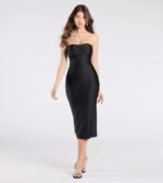 Fabulous Allure Strapless Bodycon Midi Dress - Image 8