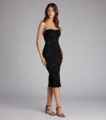 Crush Alert Bodycon Midi Dress - Image 4