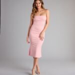 Glow for It Tube Glitter Midi Dress