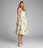 Garden Party Goals Floral Corset A-Line Midi Dress - Image 5