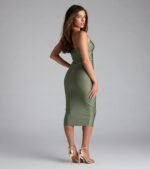 Dreamy Energy Sleeveless Bodycon Midi Dress - Image 6