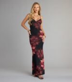 Whispered Secrets Floral Mesh Maxi Dress - Image 4