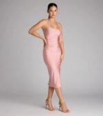 Fabulous Allure Strapless Bodycon Midi Dress - Image 16