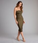 Slip Into It Strapless Midi Dress - Image 8
