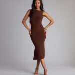 Low-Key Luxe Open Back Midi Dress