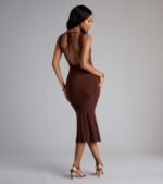 Low-Key Luxe Open Back Midi Dress - Image 2