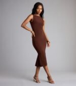 Low-Key Luxe Open Back Midi Dress - Image 4