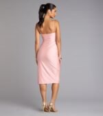 Sleek And Smooth High Slit Midi Dress - Image 14