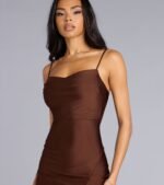 Sleek And Smooth High Slit Midi Dress - Image 7