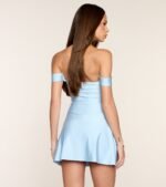 Classics Lover Off-The-Shoulder Satin A-Line Mini Dress - Image 52