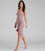 Add Some Flair Ruffle Detail Midi Dress - Image 19
