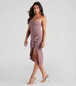 Add Some Flair Ruffle Detail Midi Dress - Image 33
