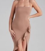 Add Some Flair Ruffle Detail Midi Dress - Image 38