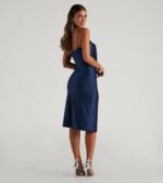 Sleek And Smooth High Slit Midi Dress - Image 2