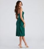 Sleek And Smooth High Slit Midi Dress - Image 18